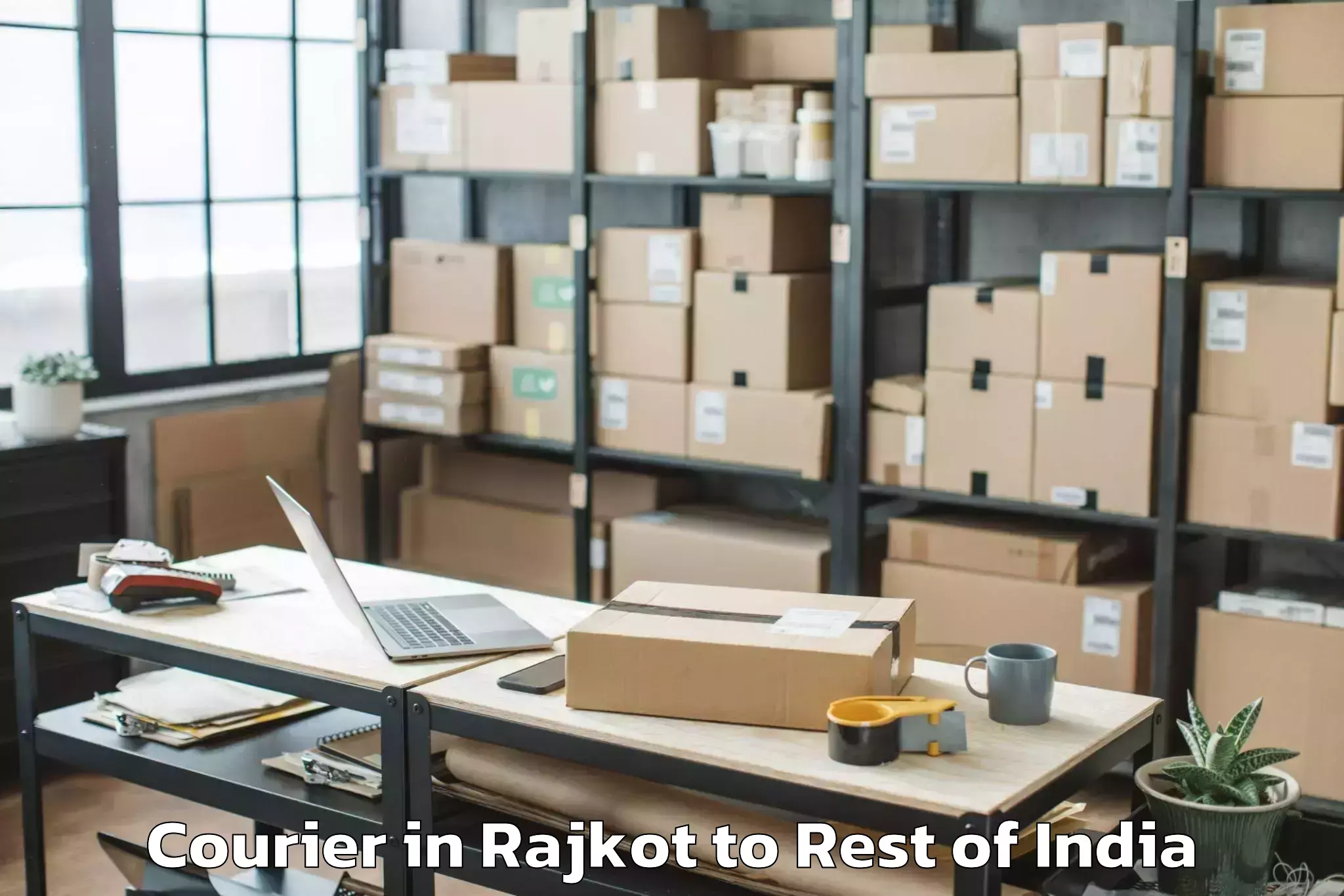 Quality Rajkot to Karchana Courier